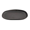 G.E.T - Riverstone 14" x 10" Dark Gray Oval Coupe Platter (12 Per Case) - CS-1410-DG