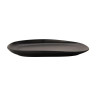 G.E.T - Riverstone 14" x 10" Dark Gray Oval Coupe Platter (12 Per Case) - CS-1410-DG