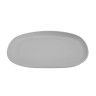 G.E.T - Riverstone 14" x 10" Light Gray Oval Coupe Platter (12 Per Case) - CS-1410-LG