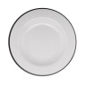 G.E.T - Settlement Bistro 24 oz White W/ Black Trim Large Soup Bowl (12 Per Case) - B-220-W/BK