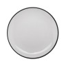 G.E.T - Settlement Bistro 11" White W/ Black Trim Round Dinner Plate (12 Per Case) - CS-1100-W/BK