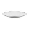 G.E.T - Settlement Bistro 11" White W/ Black Trim Round Dinner Plate (12 Per Case) - CS-1100-W/BK