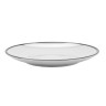 G.E.T - Settlement Bistro 8" White W/ Black Trim Round Plate (48 Per Case) - CS-800-W/BK