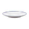 G.E.T - Settlement Bistro 8" White W/ Blue Trim Round Plate (48 Per Case) - CS-800-W/CB