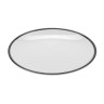 G.E.T - Settlement Bistro 9" White W/ Black Trim Small Round Plate (24 Per Case) - CS-900-W/BK