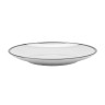 G.E.T - Settlement Bistro 9" White W/ Black Trim Small Round Plate (24 Per Case) - CS-900-W/BK