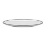 G.E.T - Settlement Bistro 12.25" x 9" White W/ Black Trim Oval Dinner Plate (12 Per Case) - OP-1291-W/BK