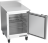 Beverage-Air - 24" Mobile Worktop Refrigerator w/ 1 Solid Swing Door & Foamed-In Backsplash - WTR24AHC-FIP