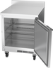 Beverage-Air - 27" Mobile Worktop Refrigerator w/ 1 Solid Swing Door & Foamed-In Backsplash - WTR27AHC-FIP