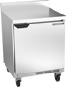 Beverage-Air - 27" Mobile Worktop Shallow Depth Refrigerator w/ 1 Solid Swing Door & Foamed-In Backsplash - WTR27HC-FIP
