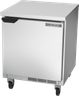 Beverage-Air - 27" Mobile Worktop Shallow Depth Refrigerator w/ 1 Solid Swing Door - WTR27HC-FLT