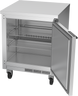 Beverage-Air - 27" Mobile Worktop Shallow Depth Refrigerator w/ 1 Solid Swing Door - WTR27HC-FLT