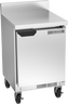 Beverage-Air - 20" Mobile Worktop Shallow Depth Refrigerator w/ 1 Solid Swing Door & Foamed-In Backsplash - WTR20HC-FIP