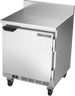 Beverage-Air - 27" Mobile Worktop Shallow Depth Freezer w/ 1 Solid Swing Door & Foamed-In Backsplash - WTF27HC-FIP
