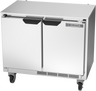 Beverage-Air - 34" Mobile Undercounter Shallow Depth Refrigerator w/ 2 Solid Swing Doors - UCR34HC