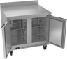 Beverage-Air - 36" Mobile Worktop Refrigerator w/ 2 Solid Swing Doors - WTR36AHC