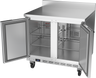 Beverage-Air - 36" Mobile Worktop Refrigerator w/ 2 Solid Swing Doors & Foamed-In Backsplash - WTR36AHC-FIP