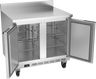 Beverage-Air - 36" Mobile Worktop Refrigerator w/ 2 Solid Swing Doors & Foamed-In Backsplash - WTR36AHC-FIP