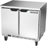 Beverage-Air - 36" Mobile Worktop Refrigerator w/ 2 Solid Swing Doors - WTR36AHC-FLT