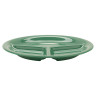 G.E.T - Diamond Mardi Gras 10.25" 3-Compartment Rainforest Green Plate (12 Per Case) - CP-10-FG