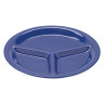 G.E.T - Diamond Mardi Gras 10.25" 3-Compartment Peacock Blue Plate (12 Per Case) - CP-10-PB