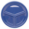 G.E.T - Diamond Mardi Gras 10.25" 3-Compartment Peacock Blue Plate (12 Per Case) - CP-10-PB