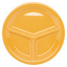 G.E.T - Diamond Mardi Gras 10.25" 3-Compartment Tropical Yellow Plate (12 Per Case) - CP-10-TY