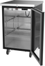 Beverage-Air - 24" Black Mobile Food Rated Back Bar w/ 1 Glass Swing Door - BB24HC-1-FG-B