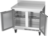 Beverage-Air - 34" Mobile Worktop Shallow Depth Refrigerator w/ 2 Solid Swing Doors - WTR34HC