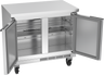 Beverage-Air - 34" Mobile Worktop Shallow Depth Refrigerator w/ 2 Solid Swing Doors - WTR34HC-FLT