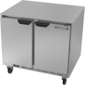 Beverage-Air - 36" Mobile Undercounter Freezer w/ 2 Solid Swing Doors - UCF36AHC