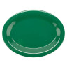 G.E.T - Diamond Mardi Gras 12" x 9" Rainforest Green Oval Platter (12 Per Case) - OP-120-FG