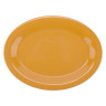 G.E.T - Diamond Mardi Gras 12" x 9" Tropical Yellow Oval Platter (12 Per Case) - OP-120-TY