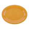 G.E.T - Diamond Mardi Gras 9.75" x 7.25" Tropical Yellow Oval Platter (24 Per Case) - OP-950-TY