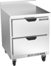 Beverage-Air - 27" Mobile Worktop Refrigerator w/ 2 Drawers & Foamed-In Backsplash - WTRD27AHC-2-FIP