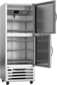 Beverage-Air - 27" RI Series Stainless Steel Reach-In Refrigerator w/ 2 Solid Swing Half Doors - RI18HC-HS