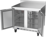 Beverage-Air - 36" Mobile Worktop Freezer w/ 2 Solid Swing Doors & Foamed-In Backsplash - WTF36AHC-FIP