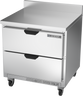 Beverage-Air - 32" Mobile Worktop Refrigerator w/ 2 Drawers & Foamed-In Backsplash - WTRD32AHC-2-FIP