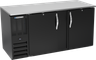 Beverage-Air - 68" Black Back Bar w/ 2 Solid Swing Doors - BB68HC-B
