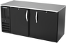 Beverage-Air - 68" Black Back Bar w/ 2 Solid Swing Doors - BB68HC-B