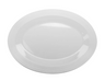 G.E.T - Minski 12" x 9" White Textured Oval Platter (12 Per Case) - PT-129-MN-W