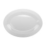 G.E.T - Minski 15" x 11" White Textured Oval Platter (6 Per Case) - PPT-151-MN-W