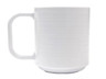 G.E.T - Minski 12 oz White Textured Stackable Coffee Mug (24 Per Case) - TM-12-MN-W