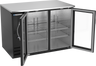 Beverage-Air - 48" Black Back Bar Refrigerator w/ 2 Glass Swing Doors - BB48HC-G-B