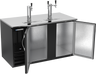 Beverage-Air - 58" Black Triple Tap Kegerator w/ 2 Solid Swing Doors - DD58HC-B