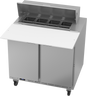 Beverage-Air - 36" Sandwich Prep Table w/ 2 Doors & 17" Cutting Board - SPE36HC-08C