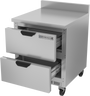 Beverage-Air - 27" Mobile Worktop Freezer w/ 2 Drawers & Foamed-In Backsplash - WTFD27AHC-2-FIP