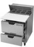 Beverage-Air - 27" Sandwich Prep Table w/ 2 Drawers & 17" Cutting Board - SPED27HC-C
