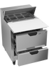 Beverage-Air - 27" Sandwich Prep Table w/ 2 Drawers & 17" Cutting Board - SPED27HC-C