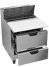 Beverage-Air - 27" Sandwich Prep Table w/ 2 Drawers & 17" Cutting Board - SPED27HC-C-B